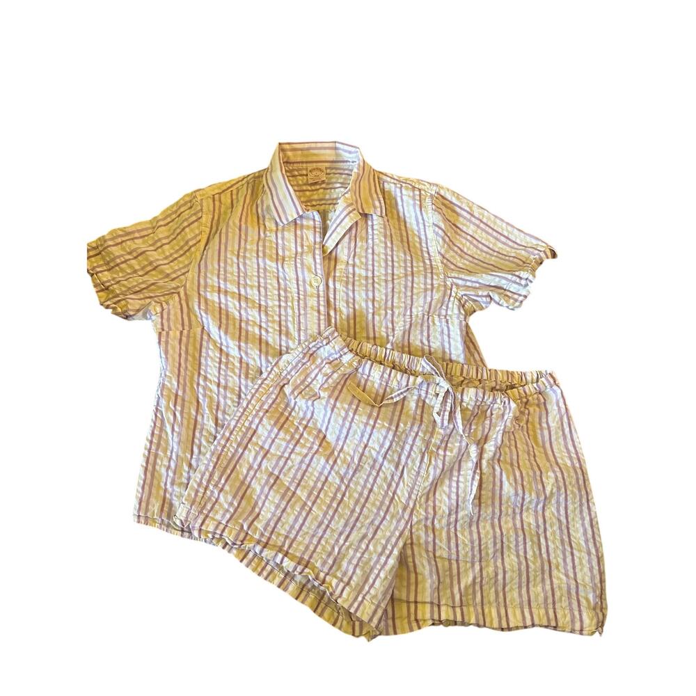 BROOKS BROTHERS Pima cotton striped 2pc pajama set- Large